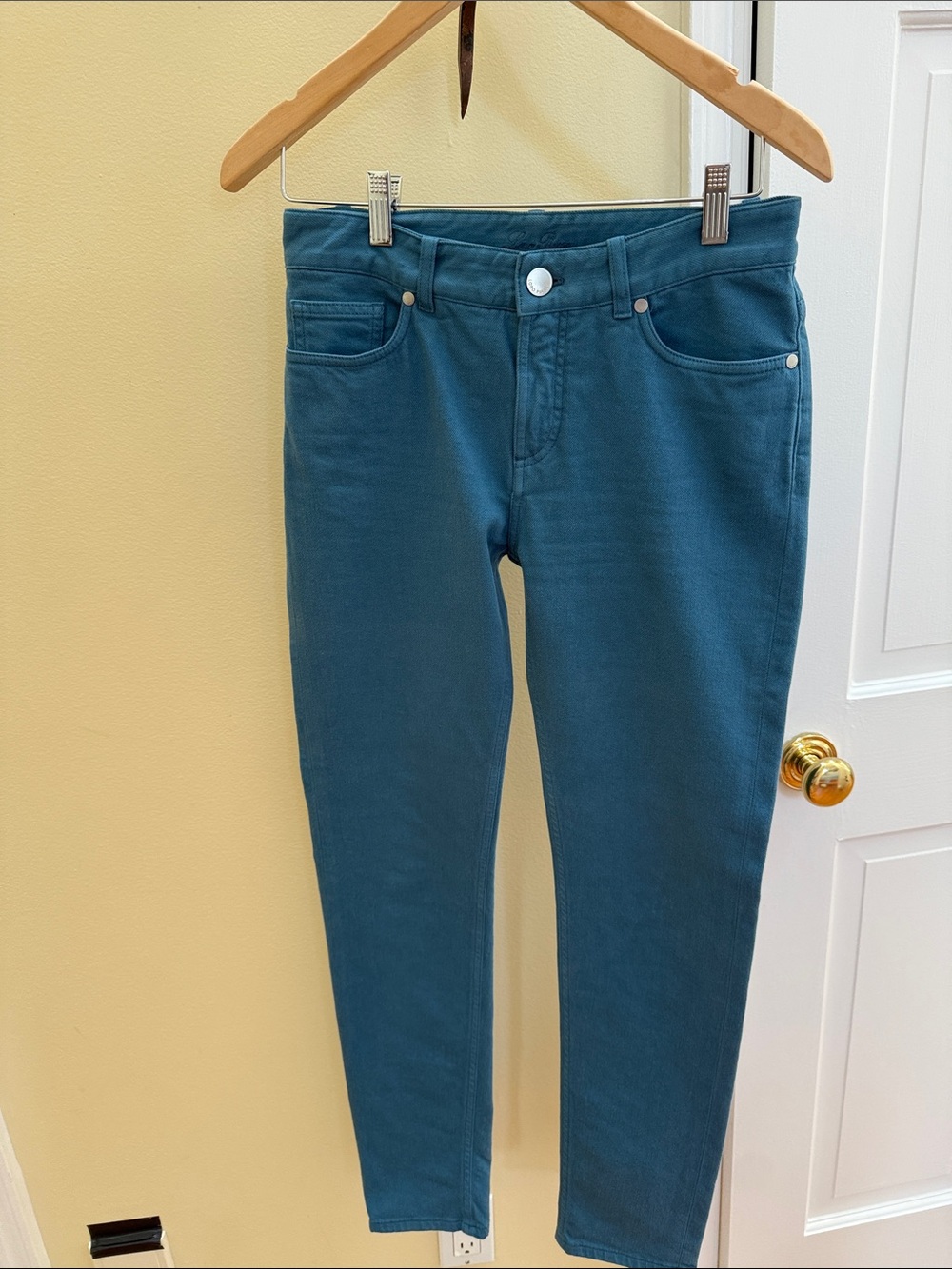 Loro Piana Women's Teal Skinny Jeans